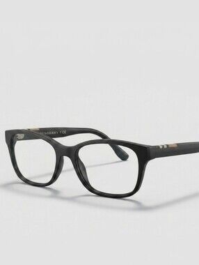 BURBERRY Black Optical Eyeglasses Frames Classic Plaid Check Temples